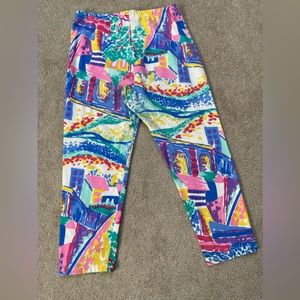 Girls Vintage Colorful Graphic Pants